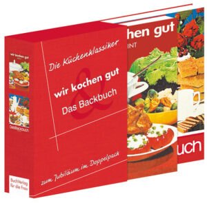 Anlässlich des Jubiläums "70 Jahre - Bücher für Generationen" im Jahr 2016 erscheint diese Schuberausgabe mit den beiden Küchenklassikern des Verlages. Die beliebten Reprintausgaben von "Wir kochen gut" und "Das Backbuch" im attraktiven Schuber sind das ideale Geschenk für den jungen Haushalt, für alle Nostalgiker und alle, die gern gut kochen und backen.