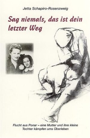 Jetta Schapiro-Rosenzweig wurde als Tochter einer wohlhabenden Familie in Wilna geboren. Als die Stadt 1939 von sowjetischen Truppen erobert wurde, war Jetta schon mit Jascha Schapiro verheiratet und hatte mit ihm eine Tochter - Tamar. Im Herbst 1940 beschlagnahmten die Sowjets ihre Wohnung, und so kam die Familie auf Umwegen nach Ponar, in der Nähe von Wilna. Dort wurden sie Zeugen des deutschen Einmarsches und der Ermordung vieler Wilnaer Juden. Ihr Kampf ums Überleben begann: Flucht aus Ponar, Versteck in einem Kloster, Transport ins Wilnaer Ghetto. Mit der Auflösung des Ghettos zerbrach die Familie. Der Vater kommt ins KZ, die Mutter kann flüchten. Nach 1945 kehren beide nach Wilna zurück und erfahren, dass der Vater im KZ ermordet wurde. Tamar Dreifuß, ihre Tochter, hat diese Aufzeichnungen für das hier vorliegende Buch 'Sag niemals, das ist dein letzter Weg' aus dem Jiddischen übersetzt.