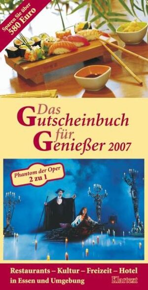 Klasse statt Masse! Genießen Sie mit diesem Gutscheinbuch die faszinierende Welt der Gaumenfreunden, das interessante Kultur- und Freizeitangebot sowie entspannende Hotelaufenthalte. Und das alles zu außergewöhnlichen Vorzugspreisen! Sie können über 600 sparen!!!Gültig von Januar bis Dezember 2007