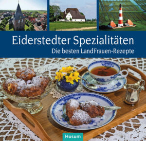 Die Halbinsel Eiderstedt im Kreis Nordfriesland ist nicht nur landschaftlich reizvoll, sondern bietet auch eine Fülle traditioneller Gerichte, die in diesem Kochbuch vereint werden. Futjes, Hefebrötchen, Herrenkringel, Ozeantorte oder schneller Bienenstich decken den Bedarf an Süßem ab, aber auch herzhafte Speisen wie Lammkeule, Hasenbraten, Krabbencocktail oder Matjes in Dillrahm lassen sich finden. Bärlauchbutter, Zucchini-Relish oder der Eiderstedter Matjessalat sind beliebte Mitbringsel zu Grill- und Gartenpartys, bei denen auch Holunderblütensaft und Johannisbeerlikör nicht fehlen dürfen. Die von den LandFrauenvereinen Eiderstedt und Everschop zusammengestellten Rezepte sind dabei nicht nur alltagstauglich und oft erprobt, sondern eignen sich auch für Feste aller Art.