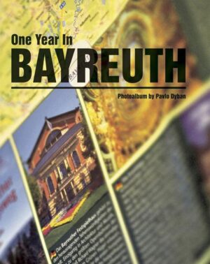 Das neue Fotobuch „One Year in Bayreuth“ erzählt eine Geschichte über das Leben in modernem Bayreuth im Laufe eines kalendarischen Jahres. Im Buch wird ein Versuch unternommen, durch Sprache der Fotografie das Leben in der berühmten oberfränkischen Hauptstadt Anfang 21. Jh. vielseitig und wirklichkeitsgetreu abzubilden. Von einer Luftaufnahme hoch über die Stadt wandert die Erzählung über markgräfliches Bayreuth mit der Friedrichstrasse, dem Alten Schloss und der Eremitage bis zu dem traditionellen Weihnachtsmarkt auf dem neueröffneten Marktplatz und führt weiter zum Studentenleben auf dem Campus. Damit das Buch einen überregionalen Anklang findet und insbesondere für die Festspielgäste interessant ist, erscheint der neue Fotoband in Englisch.