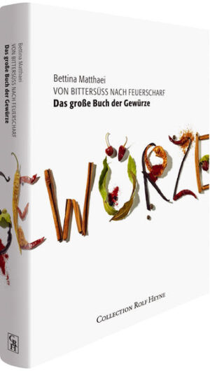 Das Gewürzbuch, das die Gewürze und ihre Aromen in den Mittelpunkt stellt. Gewürzakkorde, Gewürzmischungen und Geschmacksassoziationen. Jedes Gewürz mit Rezepten, die sich auf das Aromenspiel konzentrieren - insgesamt 600 Rezepte! Von der Hamburger Gewürzfachfrau Bettina Matthaei. Das Lexikon der Gewürze: Dieses sinnlich-opulente Gewürzbuch versammelt die Charakteristiken der wichtigsten und interessantesten Gewürze nebst Gewürzakkorden und -mischungen, Geschmacksassoziationen und 600 Rezepten. Zusammengetragen von der "Spice Queen" Bettina Matthaei, die ihr umfangreiches Wissen erstmals umfassend weitergibt. So stellt sie nicht nur die Klassiker wie Anis, Chili, Ingwer, Pfeffer, Muskat, Vanille und Zimt vor, sondern auch exotische Gewürze wie Olida, Asant, Annatto oder Mahlep, erklärt die Kunst der Gewürzmischungen sowie anhand ausführlicher, nachvollziehbarer Rezepte die Anwendung von Gewürzen in der Küche. Bettina Matthaei ist eigentlich Grafikdesignerin - von ihr stammen zum Beispiel die Knetmännchen aus der "Sesamstraße". Als Foodjournalistin und Autorin hat sie ihre Leidenschaft für das Kochen zum Beruf gemacht und mittlerweile 20 Kochbücher veröffentlicht. Gemeinsam mit ihrer Tochter gründete sie vor zehn Jahren die Hamburger Gewürzmanufaktur "1001 Gewürze", die inzwischen rund 200 hochwertige und ausgefallene Würzmischungen anbietet und sogar Sterneköche zu ihren Kunden zählt. Nebenbei begleitet Bettina Matthaei noch Kreuzfahrten der MS Europa, auf denen sie Gewürzseminare hält.