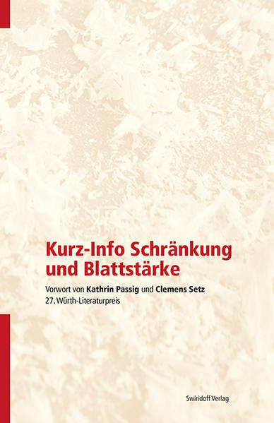 Kurz-Info Schränkung und Blattstärke | Bundesamt für magische Wesen