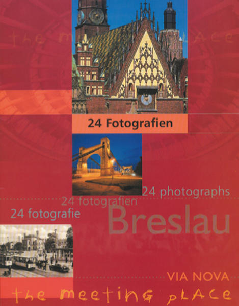 Eine wunderschöne Mappe mit 24 Fotografien vom alten und heutigem Breslau (1893 – 1999). Alle Fotografien werden durch historische Texte eingehend erläutert. Nachfolgende Fotos werden u. a. gezeigt: Breslauer Rathaus 1893, Ring Westseite 1908, Ring Ostseite 1905, Bau der Dombrücke im Jahr 1905, Weißgerbergasse 1893, Blick vom Rathausturm in nordöstliche Richtung 1945, Kaiser-Wilhelm-Straße 1945, Dom vom Turm der Kreuzkirche 1946, Rathaus heute, Insel der gotischen Kirchen, Dom St. Johannes’ des Täufers, Das Innere des Breslauer Doms usw.