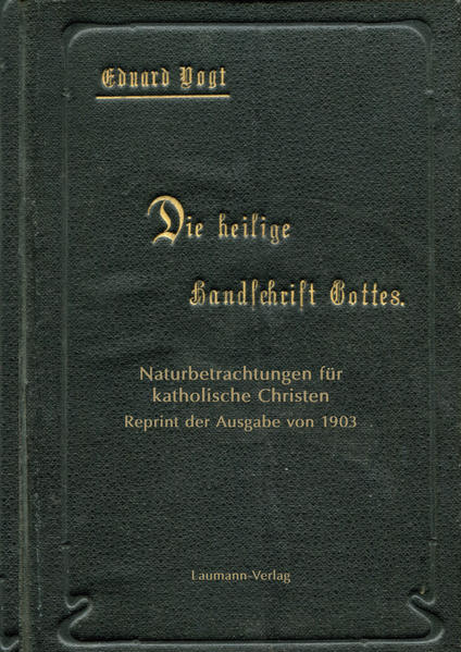 Dieser Titel erläutert Naturalbetrachtungen für katholische Christen. So erzählt das Buch u.a. die Geschichte des heiligen Antonius, der als Einsiedler in der Wüste gelebt hat. Die lebenden und leblosen Dinge der sichtbaren Gottesschöpfung (z.B. der Adler, die Blume, die Forelle) sollen der Gegenstand der Betrachtung sein.