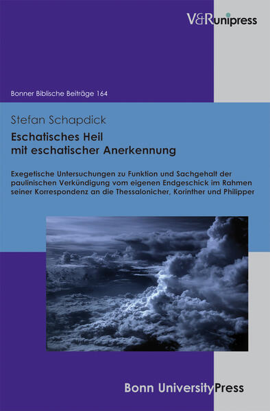 Mit einem individualeschatologischen Zugang untersucht Stefan Schapdick Texte aus den authentischen Paulusbriefen, die über das Endgeschick des Apostels Auskunft geben. Er zeigt, dass sich Paulus bei der Zusammenstellung eschatologischer Motive wie Parusie, Auferweckung, Verwandlung, Gericht von der konkreten Kommunikation mit der jeweiligen Gemeinde leiten lässt: Seine Eschatologie ist immer tagesaktuell formuliert und nie auf Systematisierbarkeit angelegt. Bei aller Disparatheit und Situationsbezogenheit können aber flexible Grundkoordinaten seines Eschatologiedenkens nachgewiesen werden. Diese gruppieren sich meist um die Parusie Christi, die nicht nur den Moment der Heilsvollendung repräsentiert, sondern auch das Ereignis ist, bei dem Paulus mit göttlicher Anerkennung für seinen Dienst rechnet. Die Kontur seines eigenen Endgeschicks wird dabei wesentlich vom Zustand und Glaubensfortschritt seiner Gemeinden mitbestimmt.