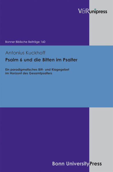 Ausgangspunkt dieser Arbeit ist die Frage nach biblischen Grundlagen des Bittgebets und nach einer biblisch verantworteten Sprache des Gebets. In der Bibel bringt der Mensch vor allem in den Psalmen sein Leben vor Gott zur Sprache. Was liegt also näher, als Hinweise zur Frage nach der Sprache des Gebets im Psalter zu suchen? Die Bitten des betenden Ichs im Psalter werden in der klassischen Psalmenexegese oft als formelhafte Elemente einer bestimmten Gattung angesehen, deren Inhalt hinter ihrer Gattungsfunktion zurücktritt. Aber wird eine solche Einschätzung der Sprache des Psalters gerecht? Um dieser Frage nachzugehen, wird Psalm 6 als paradigmatisches Bittgebet untersucht. Dabei liegt der Fokus einerseits auf seiner Sprache und poetischen Gestalt, andererseits wird er in der Einzelversauslegung inhaltlich untersucht. Die Analyse und Auslegung dieses stark von Bitten geprägten Klagelieds eines Einzelnen bildet den ersten Schwerpunkt dieser Studie. Der zweite ist die Untersuchung der Bitt-Elemente dieses Psalms in ihrer Verwendung im gesamten Psalmenbuch.