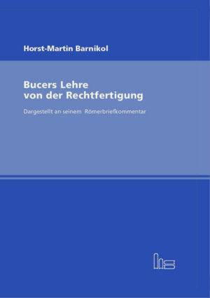 Martin Bucer (1491-1551) Humanist und Reformator in Straßburg, war einer der bedeutendsten Vermitt-lungstheologen in seiner Zeit. Sein Römerbriefkommentar (1536) gehörte zu den gelehrtesten theologischen Kom¬mentarwerken des 16. Jahrhunderts. Im Unterschied zu anderen Reformatoren vertrat er die Lehre von der doppelten Rechtfertigung (iustificatio duplex) und nahm maßgeblich an den Religionsgesprächen und ökumenischen Vergleichsverhandlungen 1539-1541 (Hagenau, Worms und Regensburg) teil. Er entfaltete eine beachtliche gesamteuropäische Wirksamkeit. Seine letzten Lebensjahre verbrachte er in England, lehrte an der Universität Cambridge, und hat auch dort die Theologie und Kirche stark beeinflusst (Common Prayer Book). Die Schrift bringt eine differenzierte Darstellung der Rechtfertigungslehre Bucers im Kontext der vielschichtigen Diskussionen seiner Zeit und zeigt den Ort, an dem sie theologiegeschichtlich einzuordnen ist.