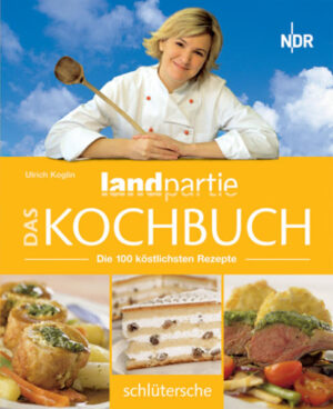 Ländliche Leckereien aus: Holstein, Schleswig, Lübeck/Herzogtum Lauenburg, Mecklenburg-vorpommersches Küstenland, Mecklenburg-vorpommersches Binnenland, Hansestadt Hamburg, Niedersächsische Heide, Harz, Niedersächsische Nordseeküste, Oldenburgerland/Bremen. Ein lang gehegter Wunsch aller Landpartie-Fans geht endlich in Erfüllung: Das Landpartie Kochbuch vereint die köstlichsten 100 Rezepte aus der beliebten TV-Sendung! Die Zuschauer von Heike Götz & Co. können von nun an die leckersten Gerichte der Köche, Bauern und Landfrauen in aller Ruhe am heimischen Herd nachkochen - vom "Heidschnuckenrücken im Kartoffelmantel auf dicken Bohnen" über "Möhrenkuchen" bis hin zu "Birnen, Bohnen & Lamm" - so schmeckt der Norden! Alle Rezepte sind nach norddeutschen Regionen sortiert, Schritt für Schritt erklärt, wunderschön fotografiert und sehr lecker! „Das ‘Landpartie Kochbuch’ ist eine umfassende, anschaulich bebilderte Zusammenfassung der besten Rezepte aus der gleichnamigen Fernsehreihe des Nordens. 10 Regionen, darunter Schleswig, Hamburg, oder auch Oldenburg / Bremer Land werden auf einer Doppelseite kurz, mit Bildern unterlegt, vorgestellt und danach geht es gleich zu den regionalen Spezialitäten. So erfährt der Ortsunkundige erst einmal wo die Region überhaupt liegt, bekommt kurz bekannte Erzeugerbetriebe, sowie Spezialitäten dieses Landstriches vorgestellt. Besondere Sehenswürdigkeiten, oder aus dem Fernsehen bekannte Gebiete, wie zum Beispiel die Gegend in Schleswig in der die ZDF Serie Landarzt spielt, werden erwähnt. Neugierig geworden, leitet Ulrich Koglin den Leser dann zu der umfassenden Rezeptsammlung weiter. Für jeden Geschmack ist etwas dabei, Fisch-, Fleischliebhaber, aber auch Schleckermäulchen kommen auf ihre Kosten. Da es zu jedem Rezept auch ein appetitanregendes Farbfoto gibt, bekommen sie bestimmt schon beim Betrachten Lust, das ein oder andere Gericht auszuprobieren.“ www.abnehmtreff.de (Juli 2006). „Wie oft haben wir Moderatorin Heike Götz beneidet, wenn sie in der NDR-‘Landpartie’ Hofläden und Gaststuben besucht, um mit meist netten Menschen ein typisches Regionalgericht zuzubereiten. Jetzt gibt es ein Buch für Nachköche: […] Sortiert nach Regionen kann man sich entlang der Landkarte essen. Unter dem Kapitel ‘Bentheim, Dümmer, Emsland’ findet man dabei etwa Heidelbeertorten oder Pfannkuchen, die auf den großen farbigen Anleitungen sehr appetitlich aussehen und deren Anleitungen sich so verständlich lesen, als könnte am eigenen Herd Ähnliches dabei herauskommen.“ Wirtschaft Osnabrück-Emsland (1/2007)