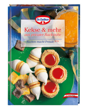 Persönliche Lieblingsrezepte aus privater Backstube In diesem Buch verraten wir Ihnen Rezeptgeheimnisse für Kekse, Konfekt und Kleingebäck. Die Rezeptschätze wurden bisher nur im Familienund Freundeskreis weitergegeben und sind vom Dr. Oetker Konditormeister erprobt und gelingsicher beschrieben. Von Zwickerbusserln über Steirer Stangerln und Lavendel-Taler bis Honig-Kugerln, Bratapfel-Schnitten und Schoko-Igelkinder finden auch Sie Ihre Lieblingsrezepte.