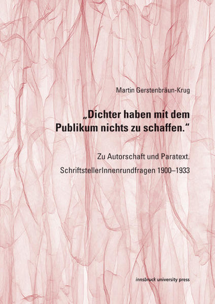 "Dichter haben mit dem Publikum nichts zu schaffen". Zu Autorschaft und Paratext. | Bundesamt für magische Wesen