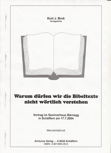 Die Frage nach der Richtigkeit der Bibeltexte wurde schon im Altertum, zur Entstehungszeit der Texte des Neuen Testaments diskutiert. Möglicherweise war dies schon früher, hinsichtlich der Texte des Alten Testamentes der Fall, doch ist uns darüber nichts überliefert. Ganz sicher ist dies jedoch für das Urchristentum, und damals war man aus verschiedensten Gründen überwiegend der Meinung, dass die Bibeltexte nicht wörtlich zu verstehen sind: a.) Es gab eine verschiedene Anzahl von Berichten und Evangelientexten und sie waren weder einheitlich noch zusammengefasst, noch gab es jemand, der ihre Richtigkeit bestätigt hätte. b.) Es gab damals die kirchlichen Sondergruppen der Gnostiker, denen einerseits, 1.) die diversen Widersprüche in den Protokolltexten (heutige Evangelien) aufgefallen sind und die anderseits vor der Frage standen: 2.) Ob der Schöpfergott Jahwe aus dem Alten Testament tatsächlich mit der höchsten Göttlichen Allmacht identisch sei.