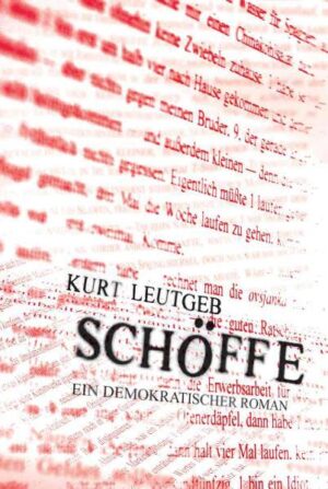 Schöffe erzählt davon, wie es ist, Schöffe zu sein. Und davon, wie's bei Gericht zugehen kann - und das würde man lieber nicht wissen wollen. Um für dieses Einblickeröffnen nicht verklagt werden zu können, ersetzte der Autor die Namen der im Buch vorkommenden Personen durch Nummern - und bot die Liste mit den Namen zu den Nummern um eine Million Euro zum Kauf an. Denn die Wahrheit kann einen teuer zu stehen kommen - nicht zuletzt wegen Verhältnissen, wie sie hier beschrieben werden. "... als Schriftsteller stellt Kurt Leutgeb seine Erstklassigkeit mit seinem inzwischen vierten Roman neuerlich eindrucksvoll unter Beweis." Andreas Tiefenbacher, literatur und kritik