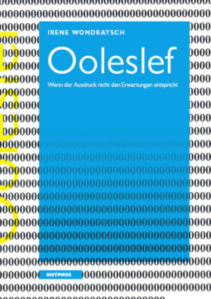 Ihr Tintenstrahldrucker, der ein Eigenleben entwickelte, war für die Autorin Anlass, mit ihm in eine literarische Korrespondenz zu treten. Von der bloßen Gebrauchsmaschine wurde er zu einem kreativen Geschöpf, dem sie einen Namen gab: Ooleslef. Statt das Erwartete zu drucken, überraschte er mit Zufallsprodukten, die ebenfalls Bestandteil dieses Buches sind - stark fragmentiert, vergrößert oder verschwommen und dadurch inhaltlich verworren wie auch ästhetisch überraschend: Blätter mit 'verunstalteten' Texten, die oft nur Satz- oder Wortfetzen oder einzelne Buchstaben erahnen lassen, manchmal auch völlig sprachlos, abstrakt bildhaft sind. In ihrer Rätselhaftigkeit scheinen sie verschlüsselte Botschaften zu enthalten, die viele Möglichkeiten der 'Dechiffrierung' zulassen. Diese nutzte die Autorin sowohl auf der inhaltlichen als auch auf der formalen Ebene. In ihrer 'Übersetzung', bei der sie sich zumeist auf das Fragmentarische des Ausgangsmaterials einließ, verwendete sie assoziative und serielle Methoden und förderte oft Skurriles, manchmal auch Poetisches zu Tage.