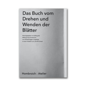 Herausgegeben im Auftrag der Stiftung Insel Hombroich von Oswald Egger, ausgelegt in einer Foliation von Jennifer Eckert. Mit Beiträgen von Oswald Egger, Thomas Schestag, Gundi Feyrer, Peter Gilgen, Sissi Tax, Sonja vom Brocke, Felix Philipp Ingold, Marica Bodroži? , Benedikt Ledebur, Aase Berg, Anneke Brassinga, Dagmara Kraus, Suse Wiegand, Hans Thill, Tristan Marquart, Ulrike Draesner, Astrid Nischkauer, Bodo Hell, Bogomir Ecker, Jean-René Lassalle, Martina Hefter, Michael Donhauser, Ulf Stolterfoht, Marion Poschmann, Stefana McLure, Jil Barrow, Kerstin Preiwuß, Farhad Showghi, Norbert Lange, Marcel Beyer, Aris Fioretos, Durs Grünbein, Jennifer Eckert, Ilma Rakusa, Michael Lentz, lain Galbraith, Urs Allemann, Michel Sauer, Patrick Beurard-Valdoye, Peter Schreiner, Tamara Štajner, Kathrin Röggla, Monika Rinck, Daniela Seel, Max Renkel, Julia Trompeter, Jan Kuhlbrodt, Katrin Köhler, Franziska Füchsl, Uliana Wolf, Benedikt Ledebur, Brigitta Falkner, Nadine Weixler, Gustav Sjöberg, Iris Drögekamp, Arne Rautenberg, Anja Utler, Theresia Prammer, Elke Luyten / Kira Alker, Florian Telsnig, Ralf Kaufmann, Ralf Simon, Martin Endres / Andrea Sakoparnig, Charles de Roche, Heinz Baumüller, Karin Krauthausen, Hartmut Hecht, Katharina Hinsberg, Erich Klein, Ursula Schultz-Dornburg, Benedikt Ledebur, Roland Nachtigäller