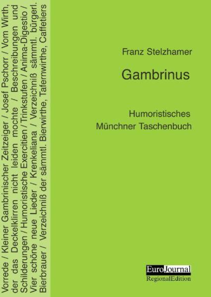 Im Jahr 1853 erschien Franz Stelzhamers Werk“ Gambrinus” im Selbstverlag des Verfassers. Der vorliegende Band ist ein originalgetreuer Nachdruck. Die Schreibweise ist eins zu eins übernommen. Geändert ist nur der Schrifttyp. Die Frakturschrift der Erstausgabeaus dem Jahr 1853 ist durch eine leichter lesbare Druckschrift (Palatino) ersetzt.