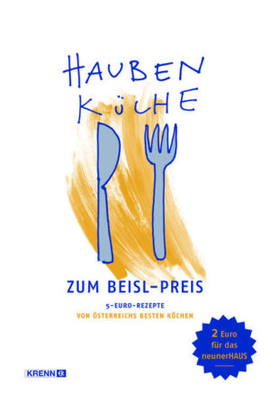 Das neunerHAUS-Kochbuch entstand aus der Idee, für wenig Geld gut zu essen. Rezepte für zwei Personen, die ungefähr 5 Euro kosten, köstlich schmecken und leicht zuzubereiten sein sollen. Eine große Herausforderung, dachte das Team des neunerHAUSES und stellte niemand anderen als die mit Hauben und Preisen ausgezeichneten Köche und Köchinnen Österreichs vor diese Aufgabe.