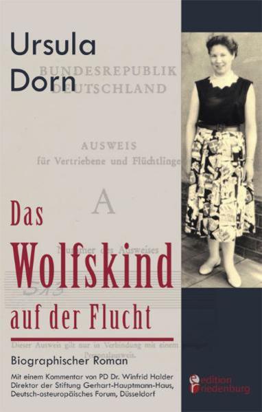 "Im Winter fanden wieder die Zirkelabende von der FDJ statt. Aber die meisten Dinge dort berührten mich überhaupt nicht, so zum Beispiel Marx und Engels, Liebknecht und Luxemburg, Lenin und Stalin. Ich hatte andere Sorgen: Wie überleben wir das alles, war meine wichtigste Frage. Von mir wollten die Anderen oft wissen, was ich in Königsberg und Litauen erlebt hatte. Manchmal habe ich gesagt, dass ich nicht immer darüber sprechen kann, weil all die furchtbaren Erinnerungen wieder in mir hochkamen und ich alles nachts wiedererlebte. Aber ich schwieg auch aus einem anderen Grund: Es war offiziell verboten, über ‚Flüchtlinge’, ‚Heimatvertriebene’ oder gar ‚Wolfskinder’ zu sprechen. Der Staat bezeichnete uns als ‚Übersiedler’ und betonte, dass wir freiwillig in die DDR gekommen seien." Nach ihrem Buch „Ich war ein Wolfskind aus Königsberg“ (ebenfalls erschienen bei der edition riedenburg, ISBN 978-3-902647-09-2) berichtet die 1935 in Königsberg (Ostpreußen) geborene Ursula Dorn nun über die Fortsetzung ihrer tragischen Geschichte. Dem Krieg entronnen bleibt sie auch in der DDR fremd und nutzt 1953 die Chance zur Flucht in die Bundesrepublik. Doch auch im „goldenen Westen“ ist das Leben als Flüchtling äußerst beschwerlich. Durch ihre zupackende Art gelingt es Ursula allen Schwierigkeiten zum Trotz, sich nach vielen harten Jahren eine glückliche Existenz aufzubauen. Das Wolfskind „Ulla“ kommt als junge Frau endlich wirklich in dem von ihr ersehnten Leben an. *** "Das Wolfskind auf der Flucht" beinhaltet etliche seltene Facsimile-Abdrücke, darunter: * 1948: Quarantäne-Bescheinigung des Quarantänelagers Siebenborn in Eisenach (Thüringen) * 1949: Abschlusszeugnis der Deutschen Einheitsschule, Grundschule Weißbach * 1953: Regierung der Deutschen Demokratischen Republik, Staatssekretariat für Berufsbildung: Ursulas Facharbeiterzeugnis für die Prüfung als Knopfmacher. * 1953: Ursulas Laufzettel für das Aufnahmeverfahren im Lager Spandau, Berlin West * 1954: Ursulas Meldekarte vom Arbeitsamt Hamburg, Durchgangslager Hamburg-Wandsbek, „Fürsorgeabteilung“ * 1954: Ursulas Einweisungsbescheid (Registrierschein) des Durchgangslagers Hamburg-Wandsbek nach Nordrhein / Westfalen * 1954: Ursulas Arbeitslosen-Meldekarte vom Arbeitsamt Kempen * 1955: Bundesrepublik Deutschland, Ursulas Ausweis für Vertriebene und Flüchtlinge.