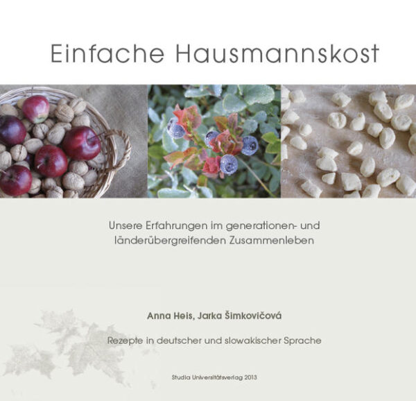 Rezepte in deutscher und slowakischer SpracheEin Erfahrungsbericht im generationen- und länderu¨bergreifenden Zusammenleben. Zahlreiche Pflegehilfskräfte aus unsenen Nachbarländern kümmern sich aufopferungsvoll um unsere betagten MitbürgerInnen.Dieses Kochbuch richtet sich an Familien, deren Eltern oder Großelten von slovakischen PflegerInnen betreut werden. Die Rezepte sind nach Tageszeit gegliedert und entsprechen in etwa dem gewohnten Tagesablauf der älteren Generation. Durch die Zweisprachigkeit der Rezepte können beide Seiten, PflegerInnen und Betreute, sich ihre jeweiligen Lieblingsspeisen aussuchen, kochen etc.Dies fördert einerseits die Fremdsprachenkenntnisse der PflegehelferInnen und fördert andererseits die gemeinsame Kommunikation zwischen den BetreuerInnen und den Betreuten.