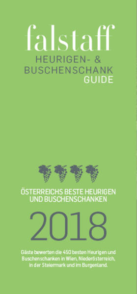 450 Heurige und Buschenschanken in Wien, Niederösterreich, im Burgenland und in der Steiermark inklusive Bewertung, Beschreibung und der gewohnten übersichtlichen Symbolik zu Ausstattung und Angebot. Außerdem Top-Rezepte aus den Küchen der besten Heurigen, Empfehlungen zum Wein- und Spezialitätenkauf und regionalen Veranstaltungstipps rund ums Thema Wein.