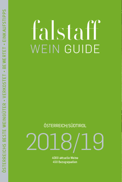 Das umfassendste Standardwerk für Spitzenweine aus Österreich und Südtirol – der Falstaff-Weinguide 2018/2019. Falstaff-Chefredakteur und Weinguide-Autor Peter Moser legt damit zum 21. Mal seinen »Jahresbericht« zum Thema »Wein in Österreich« vor. Auf über 880 Seiten werden mehr als 500 der besten Weingüter Österreichs und Südtirols beschrieben und bewertet.