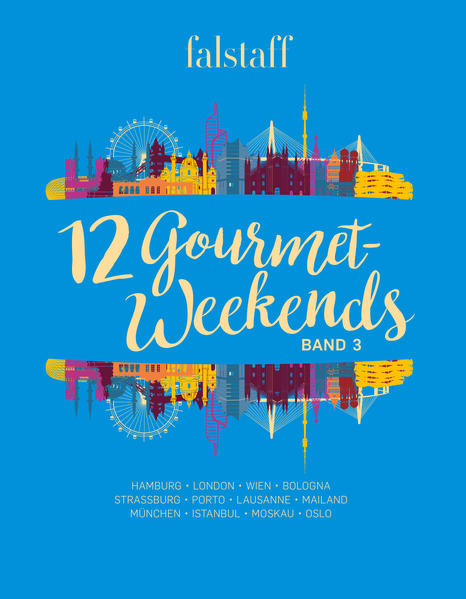 Kulinarische Städtetrips liegen voll im Trend - das neue Falstaff-Buch für 12 Gourmetweekends versorgt Sie mit Tipps für die besten Hotspots und Restaurants in zwölf angesagten Metropolen. Genießen Sei Wochenenden voller Kultur und Kulinarik. Das 12 Gourmet-Weekends Band 3 aus der Falstaff-Edition entführt Sie in zwölf der schönsten Städte: Hamburg, London, Wien, Bologna, Strassburg, Jerusalem, Lausanne, Alba, München, Istanbul, Moskau, Oslo