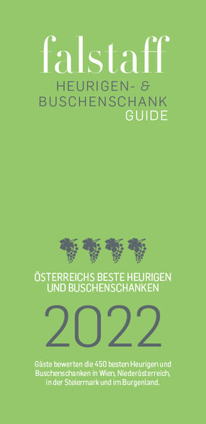 450-mal Gemütlichkeit, Charme und Genuss in Wien, Niederösterreich, dem Burgenland und in der Steiermark kompakt im Buchformat - das ist der neueste Falstaff Heurigenguide. Die besten und beliebtesten Adressen Österreich im Überblick - bewertet von der Falstaff Community. Eine übersichtliche Symbolik gibt Hinweis auf Ausstattung und Angebot der einzelnen Betriebe und ausgesuchte, regionale Veranstaltungen sowie weitere »Top-Tipps« werden von uns für Sie empfohlen.