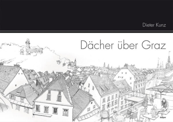 Dieses literarische Bilderbuch wurde von Dieter Kunz (einem seit 45 Jahren in Schweden wohnenden Grazer Künstler) initiiert, der sich während seiner regelmäßigen Graz-Aufenthalte den Dächern über Graz gewidmet und sie bis in jedes einzelne erhaltene historische Detail zu Papier gebracht hat. Die Eigentümlichkeit der Grazer Dachlandschaft ist in der ästhetischen Wirkung ihrer Gesamtheit wesentlicher Teil des Weltkulturerbes und prägt das harmonisch-spannungsreiche Grazer Stadtbild. Fünfzehn Autorinnen und Autoren haben diesen Bleistiftzeichnungen Texte mit Graz-Bezug zur Seite gestellt, und entstanden ist eine wunderbare Liebeserklärung an die steirische Landeshauptstadt, die Dieter Kunz mit folgenden Worten einleitet: