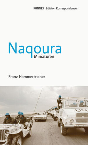 Die Szene wirkt wie aus dem Repertoire des absurden Thea­ters: Ein kleiner Flecken in der Südwestecke des Libanon. Eine staubige Landstraße, die gen Süden ins Niemandsland führt. Direkt am Küstensaum liegt Camp Naqoura, das Hauptquartier der UN-Friedensmission im Libanon. Mehr als 3?000 Soldaten versehen hier als »eingezäunte Zweibeiner im Ge­hege« einen Dienst, dessen Sinn sich aus der Innenperspektive nicht erschließt. Franz Hammerbacher, der bereits mit »Bravo Hotel« ein viel beachtetes Buch über den Soldatenalltag als Peacekeeper vorgelegt hat (»eine von Grund auf zivile, in einem ursprünglichen Sinne freundliche Phänomenologie«, so die Neue Zürcher Zeitung), hat sich noch einmal sonder Vorbehalt dem Mikro­kosmos Bundesheer ausgesetzt und überrascht nun mit einem neuen, vielgestaltigen Band, der u.?a. auch Gedichte, ein Kochrezept, ein Dramolett und einige Readymades, etwa zur »Rasur­einschränkung«, enthält. »Naqoura« versammelt lakonische Miniaturen aus dem Innenleben einer militärischen Gemeinschaft, die einmal mehr auf vergnügliche Weise zeigen, dass Sprache auch in sozial extremen Lagen ein probates Mittel ist, der Welt zu begegnen.
