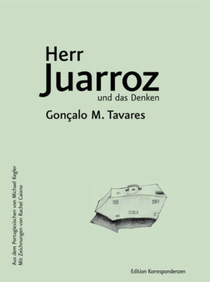 Herr Juarroz ist ein Eigenbrötler, ein notorischer Theoretiker, dem das praktische Leben zu schaffen macht. Da die Wirklichkeit für ihn eine verdrießliche Angelegenheit ist, hört er nur auf zu denken, wenn es unbedingt sein muss. Zum Glück ist da noch die Frau von Herrn Juarroz, die größeres Unheil abzuwenden weiß. Mit seinem zehnbändigen Zyklus »Das Viertel« hat Gonçalo M. Tavares ein einzigartiges Werk in Form eines literarischen Chiado erschaffen, den er mit illustren Herrschaften bevölkert hat. Nach »Herr Valéry und die Logik«, »Herr Henri und die Enzyklopädie« und »Herr Brecht und der Erfolg«, die im Frühjahr 2020 in der Edition Korrespondenzen erschienen, betritt nun ein gewisser Herr Juarroz die Szenerie.