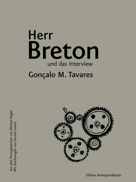 Herr Breton ist einer der eigenwilligen Bewohner im »literarischen Viertel« von Gonçalo M. Tavares. In seinem Zimmer, vor einem riesigen Spiegel sitzend, führt er mit sich selbst ein Interview, um das Wesen von Poesie zu ergründen. Er stellt bohrende Fragen, auf die sein Gegenüber nicht zu antworten weiß. Dazwischen, um sich die Beine zu vertreten, macht Herr Breton einen Spaziergang durch das Viertel und trifft dabei auf so manchen Bewohner, den wir aus den anderen Büchern aus der Reihe bereits kennen: die Herren Kraus, Valéry, Juarroz … und auch die zierliche Frau Woolf aus dem Haus nebenan tritt mit einem lauten Türknallen auf die Straße.