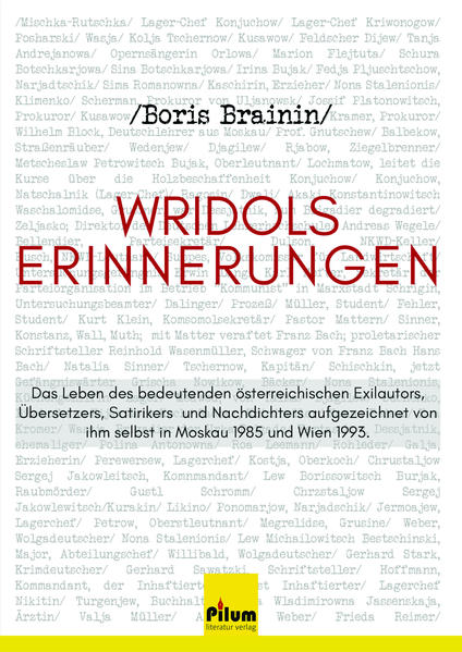 Das Leben des bedeutenden österreichischen Exilautors, Übersetzers, Satirikers und Nachdichters, aufgezeichnet von ihm selbst in Moskau 1985 und Wien 1993. "Wridols Erinnerungen" erschüttern innerlich immer wieder schwer und dennoch gibt es im "puren Wahnsinn" des Krieges, der Gefangenschaft und der Verfolgung berührende Elemente der Hoffnung, und was noch viel bewundernswerter ist, Elemente des Verzeihens. All das sollte auch in einer Welt des 3. Jahrtausends nicht in Vergessenheit geraten.