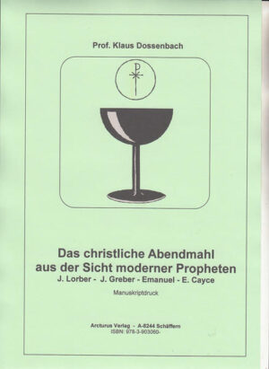 Die Bedeutung und Funktion der christlichen Eucharestie ist seit Jahrhunderten umstritten. Findige Theologen aus dem Altertum haben eine Lehre entwickelt, die Transsubstation, die eigentlich in keiner der biblischen Schriften ihre Deckung findet. Bis auf die römische Amtskirche wird diese Theologie aber von allen anderen christlichen Gemeinschaften abgelehnt. Die Frage ist nun, wie würden dieses Thema die heute bekannten Propheten und Trancemedien behandeln. Diese Broschüre setzt sich mit den Aussagen von Jakob Lorber, Johannes Greber, Bernhard Forsboom (Emanuel) und Edgar Cayce eingehend auseinander.