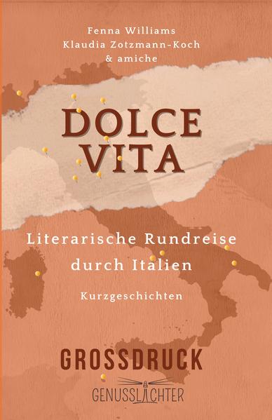 Amore, Amaretti und die Mafia! Italien ist laut und aufregend, leise und leidenschaftlich, klassisch und modern. Unsere Autorinnen nehmen Sie mit auf eine spannende Reise durch die Regionen rund um den Stiefel. Es gibt viel zu erzählen! Jede Gegend bietet andere Sehenswürdigkeiten und eigene Genusslichter. In 16 Kurzgeschichten entdecken wir lokale Eigenheiten und kulinarische Genüsse. Einzigartig und berührend. Manchmal tödlich. Ob faszinierende Felsenwohnungen, aromatischer Wein oder rätselhafte Traditionen, eine literarische Rundreise, so vielfältig wie Italien selbst. Denn wer liebt es nicht, das besondere Flair dieses Landes. Das berühmte Dolce Vita … Gönnen Sie sich einen Caffè, einen Spritz, ein Glas Prosecco und genießen Sie dabei Geschichten aus einem Land, in dem nicht nur die Zitronen blühen.