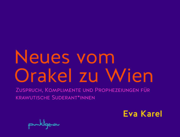 Oh Suchende, oh Suchender - keine Weissagungen wirst du hier finden, keine Vorschau auf dein Schicksal. Dafu?r Worte der Erheiterung, des Wiener Schmähs und der tiefschu?rfenden Einsicht. Das Orakel geht im Herbst 2021 in die zweite Runde und verspricht neue Einblicke fu?r alle, die sich inspirieren oder einfach erheitern lassen möchten. Eine Inspiration fu?r jede Woche. Zum Umblättern oder sich dem Zufall u?berlassen.