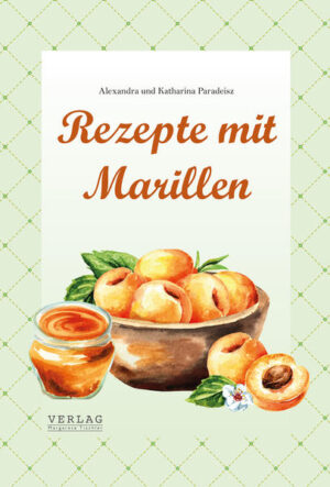 Marillen oder Aprikosen sind ein beliebtes Steinobst. Marillen enthalten Vitamine, Mineralstoffe, Ballaststoffe und Carotinoide bei je nach Reifegrad niedrigem Zuckergehalt. In diesem Buch finden Sie Wissenswertes über Marillen sowie zahlreiche Rezepte für Süßspeisen, Torten, Marmeladen und Mixgetränke. Alexandra und Katharina Paradeisz sind zu Hause im burgenländischen Kittsee, das im Marillen-Hauptanbaugebiet in der Genussregion „Kittseer Marille“ liegt. Sie haben Rezepte gesammelt, abwechslungsreich und kreativ, aus Zutaten, die in jedem Haushalt vorhanden sind.