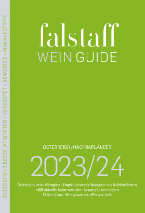 Der Falstaff Weinguide ist der anerkannte Guide zu den besten Winzern & Weinen Österreichs und Nachbarländern. Auf rund 850 Seiten finden sich rund 4.000 aktuelle Weine von 500 Weingütern – verkostet und bewertet