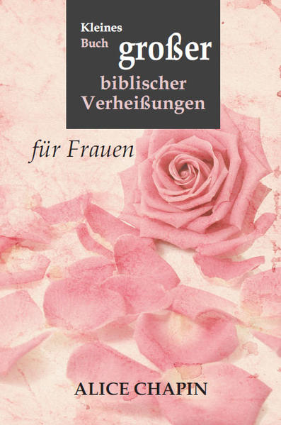 Außen klein, innen ganz groß! Kleines Buch großer biblischer Verheißungen-für Frauen. Wie ein guter Freund stehen Ihnen die vielen Menschen von einst und jetzt mit wertvollen Anregungen zu diesen Bibelverheißungen zur Seite. In verzweifelten Stunden oder stillen Momenten, inmitten unbeantworteter Fragen, finden Sie in diesem Büchlein Orientierung und Rat aus Gottes Wort. Dank seinem praktischen Format passt es in jede Handtasche und spricht an jedem Ort Ermutigung, Trost und Hoffnung zu.