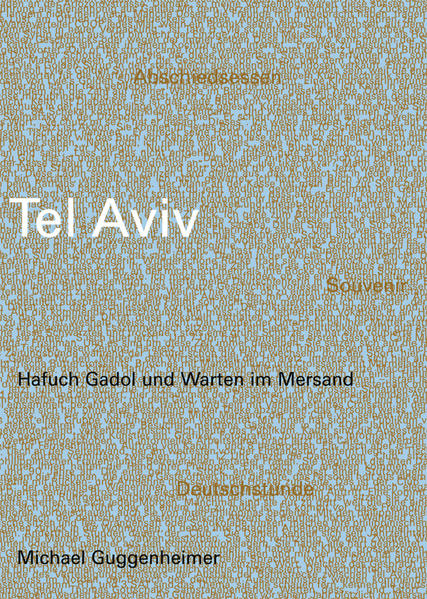 "Tel Aviv- Hafuch Gadol und Warten im Mersand". Fünfzig Geschichten, die Michael Guggenheimer für die neue Reihe des Verlags "edition clandestin" geschrieben hat. Ein handliches Buch, ein Leseband für alle, die Tel Aviv lieben. Geschichten über Menschen dieser pulsierenden Stadt. Wer einen iPod gerne bedient, wird sich schnell an die Drehbewegungen gewöhnen, die zu diesem aussergewöhnlichen Buch passen. Mal hoch, mal quer, mal Foto, mal Text.