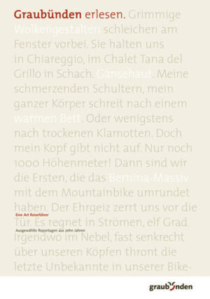 «Ausgerechnet Bad Pyrmont. Ausgerechnet dieser beschauliche, leicht angestaubte norddeutsche Kurort ist die Geburtsstätte einer zehnjährigen Erfolgsgeschichte. Ein Dutzend Reisejournalisten und ein paar Vertreter der Tourismus-PR hatten sich getroffen, um Beziehungen und Abhängigkeiten zwischen Reisejournalisten und Öffentlichkeitsarbeitern zu diskutieren, ehe sich abends, bei einem Gläschen schottischen Malt-Whisky, die Wege von Dozent und Reisjournalist Peter Linden und dem Verfasser dieses Vorworts ein erstes Mal kreuzten. Ein folgenreiches Treffen, wie sich zeigen sollte. Man sprach über den deutschsprachigen Reisejournalismus, dessen Image mit jenem von Bad Pyrmont vergleichbar war, und das eine Auffrischung gut gebrauchen konnte. Man sprach über den Kampf klassischer Tourismusregionen wie Graubünden um Aufmerksamkeit und Platz im Reiseteil der Printmedien. Und noch am selben Abend war das Konzept für einen völlig neuenA nsatz in der touristischen Medienarbeit geboren, dessen bisherigen Höhepunktdas vorliegende Buch darstellt.Unsere Autoren waren auf dem Rad und auf Skiern unterwegs, mit der Rhätischen Bahn und dem Postauto. Sie haben in der Geschichte von kleinen Hotels und grossen Kurorten gestöbert, den Mythos Heidi ausgeforscht, die Lieblingsorte von gekrönten Häuptern und Weltverbesserern aufgesucht. Sie haben Gipfelstürmer begleitet und andere Rekordjäger der besonderen Art. Sie haben als Zimmermädchen geschuftet und auf Almen beim Melken geholfen. Sie haben sich in die Murmeltierforschung eingearbeitet, berühmten Dichtern und Bildhauern nachgespürt, und sie berichten vom Bemühen grosser Idealisten, die Ursprache der Bündner, das Rätoromanische, in die Moderne zu retten.»