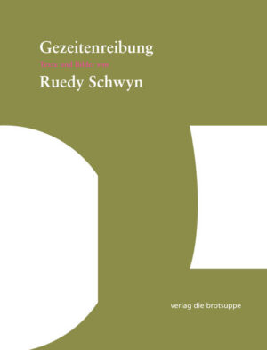 Fenster. November 2003. Wir sind uns selbst die Fenster, durch die wir die Welt betrachten. Wir bauen und verändern permanent Rahmen und Glas - versuchen genauer zu erfassen, was auch ausserhalb unseres Blickfeldes sich als Wirklichkeit andeutet. Das Gesehene verdichtet sich zum Sediment, in dem wir unser Leben verankern - Armierung - Fundament. Zeitgleich, kaum beachtet, fällt in sich wandelnder Qualität, ein Lichtstrahl durch unser Pupillenfenster, auf dessen Achse wir uns fortbewegen - tänzerisch, oft unbeholfen, aber siegesgewiss der Gravitation zu entrinnen. » Jedes Jahr schreibt Ruedy Schwyn vor der Weihnachtszeit eine ausführliche Karte. Sie finden sich versammelt mit seinen Bildern in Gezeitenreibung.