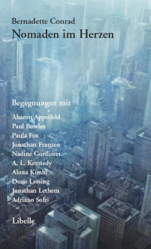 Begegnungen mit Aharon Appelfeld (Jerusalem), Paul Bowles (Tanger), Paula Fox (New York), Jonathan Franzen (New York), Nadine Gordimer (Johannesburg), A. L. Kennedy (Edinburgh), Alona Kimhi (Tel Aviv), Doris Lessing (Hampstead), Jonathan Lethem (New York), Adriano Sofri (Pisa).