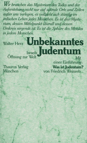 Die politisch-soziale Entwicklung führte dazu, dass sich in Bezug auf Israel und Judentum zwei getrennte Vorstellungen gebildet haben. Beide werfen grosse Fragen auf. Diesen nachgehend entfaltet der Autor eine wahrhaft umwälzende Sicht des Judentums. Abgesehen davon, dass es sich dabei auch um objektive Fragen handelt, wird hier zum ersten Mal dargelegt, wie sehr sie dennoch als mit dem tiefsten Selbst des Menschen zusammenhängend empfunden werden können.