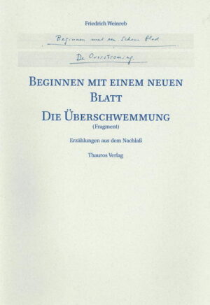 Eine Besonderheit ist diese bibliophile Ausgabe aus dem Nachlass von Friedrich Weinreb. Geschichten, die er für seine Familie geschrieben hat, sind hier in der Originalhandschrift und in der Übersetzung jeweils auf einer Doppelseite zu sehen.