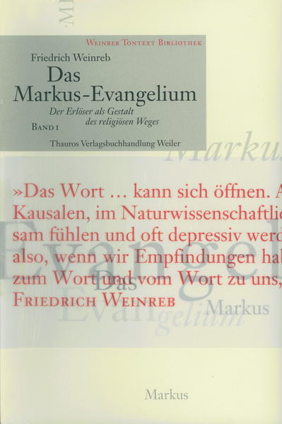 Basierend auf einer Vortragsreihe Friedrich Weinrebs zwischen 1984-1986. Zum ersten Mal ist es möglich, die Erzählungen und Gedanken Weinrebs zu einem vollständigen Evangelium-Text in einer Textfassung mitzuerleben. Von Beginn an ist der Leser aufgefordert, die Worte des Evangeliums inmitten des eigenen Lebens sich öffnen zu lassen und so sein Leben als ewiges Leben zu erfahren. Darin vor allem besteht das ganz Neue und mit solcher Konsequenz vielleicht noch nie Unternommene dieser Auslegung.