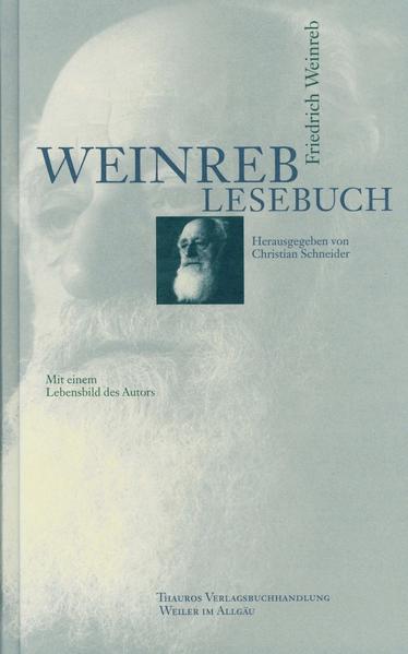 Ausgewählte Texte geben Einblick in Weinrebs umfangreiches Werk. Alle Texte sprechen für sich: über Liebe und Hoffnung, Krieg und Gesellschaft, Sterben und Tod, Judentum und Chassidismus, Leid und Erlösung, Wort und Sprache, Zeit und Gegenwart, Thora und jüdische Überlieferung-zugleich vermitteln sie auch die erstaunlichsten Einsichten in die Einheit eines grossen Zusammenhangs. Das Buch beginnt mit einem Lebensbild Friedrich Weinrebs von Christian Schneider, das anhand von Texten Friedrich Weinrebs aufgebaut ist.