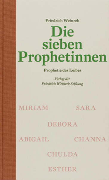 Es ist das Männliche, das die Vorstellung biblischer Prophetie prägt, von Prophetinnen ist ganz selten die Rede. Das ist umso erstaunlicher, als in der jüdischen Überlieferung zur Bibel die weibliche Prophetie besonders hoch geschätzt wird. Dieses Buch, Textfassung einer bahnbrechenden Vortragsserie Friedrich Weinrebs, lässt das menschliche Tun und Verhalten in ganz neuem Licht erscheinen. Dabei zeigt sich, was die Prophetie des Leibes, wie sie in den sieben Prophetinnen verkörpert ist, auf dem Lebensweg des Menschen bewirkt und welch wichtige Rolle gerade das Weibliche dabei spielt.