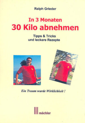 Mit eisernem Willen, Sport und einer einfachen Nahrungsumstellung hat der Autor in 3 Monaten 30 Kilo abgenommen und fühlt sich seither voller Energie, wie er es sich in seinen kühnsten Träumen nicht vorstellen konnte. Wenn sie die Tipps & Tricks in diesem Buch, in Kombination mit den leckeren Rezepten befolgen, wird auch Ihr Ziel bald in greifbarer Nähe sein. Kein Traum, sondern Wirklichkeit.