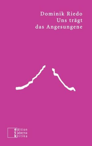 Kann Skizze Werk sein? Wo fängt ein Werk an? Wann und warum hört es auf? Welche Akteure sind daran beteiligt? Was bedeutet das für die Autorschaft? "Uns trägt das Angesungene" beschäftigt sich in performativer Art mit solchen Fragestellungen. Dominik Riedos “Mögliche Texte” sind Ideenskizzen von noch zu schreibenden Romanen, Erzählungen, Essays etc., in deren - zuweilen flapsigen, mündlich anmutenden - Vorwegnahme das ganze Drama unserer Endlichkeit und Kultur der Optimierung steckt. Das Buch wird in der schamlosen Ausstellung seiner (Un)Fertigkeit zur doppelten Allegorie einer offengebliebenen Korrektur.