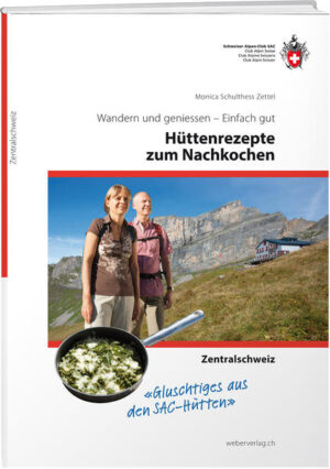 In diesem einzigartigen Hüttenkochbuch werden 24 SAC-Hütten aus der Zentralschweiz vorgestellt (Glarus, Obwalden, Schwyz und Uri). Im Mittelpunkt stehen dabei die engagierten Hüttenwartinnen und Hüttenwarte, welche tagtäglich unter nicht immer einfachen Bedingungen feinste Gerichte zubereiten. Sie alle zeigen ihre persönlichen Rezepte, wie zum Beispiel eine süsse Urner Pastete, eine währschafte Käsesuppe nach altem Rezept oder Brennnesselspätzli. Ein Besuch der Hütten eignet sich auch für Familien mit Kindern, da die beschriebenen Hüttenwege nicht schwerer als T3 sind, was auf der Berg- und Alpinwanderskala einer anspruchsvollen Bergwanderung entspricht. Nebst dem Beschrieb der Hüttenwege enthält das Buch Informationen zur Anreise sowie zu den Übernachtungs- und Bewartungszeiten im Sommer.